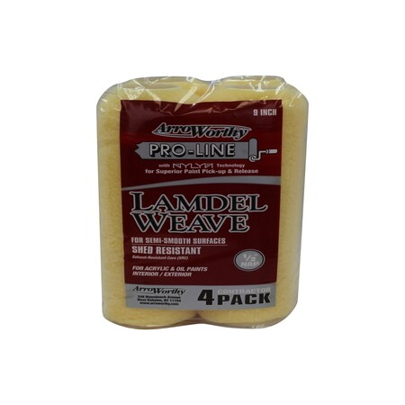 Arroworthy ArroWorthy Pro-Line Synthetic Blend 9 in. W X 1/2 in. Paint Roller Cover 4 pk 9FLD4-4PK